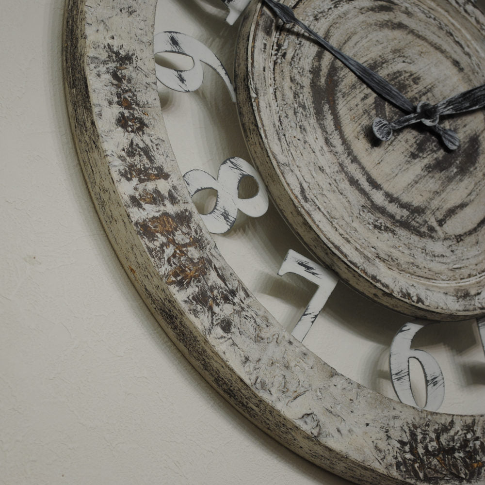 時計 壁掛け時計 オシャレ 丸 アンティーク風 掛時計 スケルトン カフェ クラシック ウォールクロック EthnicClockMakerts 306028