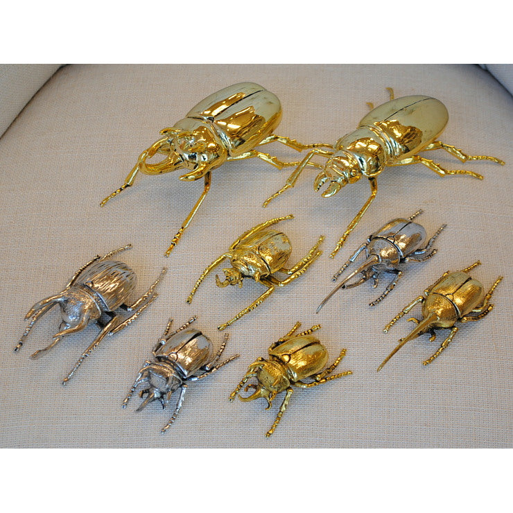 北欧雑貨 インテリア おしゃれ 昆虫 メタル シルバー 銀 アトラスオオカブト カブトムシ beetle ビートル ブロストコペンハーゲン METAL Broste Copenhagen 06S1