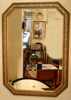 ウォール ミラー 壁掛け 鏡 八角 グリーン イタリアンブルー イタリア製 雑貨 BERTOZZI ベルトーチ 808408