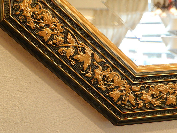 ウォール ミラー 壁掛け 鏡 八角 グリーン イタリアンブルー イタリア製 雑貨 BERTOZZI ベルトーチ 808408