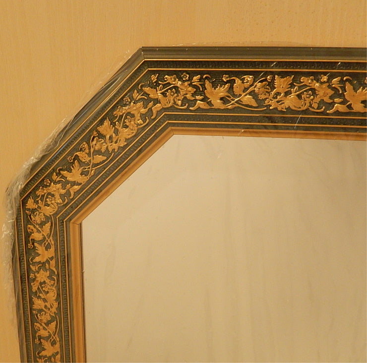 ウォール ミラー 壁掛け 鏡 八角 グリーン イタリアンブルー イタリア製 雑貨 BERTOZZI ベルトーチ 808408