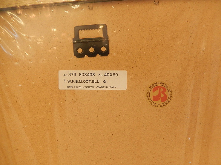 ウォール ミラー 壁掛け 鏡 八角 グリーン イタリアンブルー イタリア製 雑貨 BERTOZZI ベルトーチ 808408