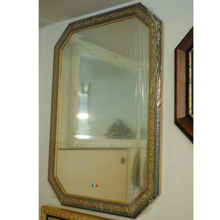 ウォール ミラー 壁掛け 鏡 八角 グリーン イタリアンブルー イタリア製 雑貨 BERTOZZI ベルトーチ 808408