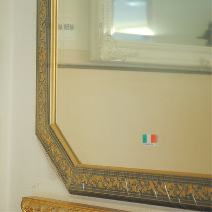 ウォール ミラー 壁掛け 鏡 八角 グリーン イタリアンブルー イタリア製 雑貨 BERTOZZI ベルトーチ 808408