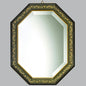 ウォールミラー おしゃれ 鏡 壁掛け 八角形 隅切り 木製 ミラー OT 青 アンティーク イタリア製 ベルトーチ BERTOZZI 808409