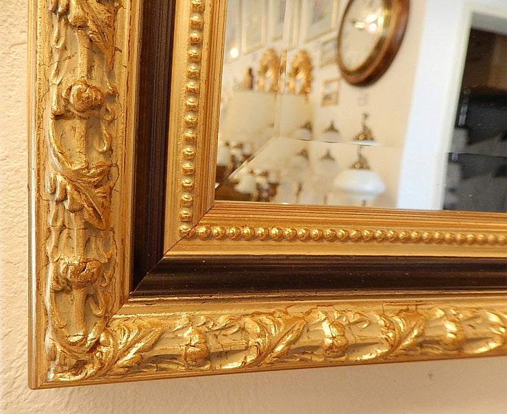 ウォールミラー おしゃれ 鏡 壁掛け 長方形 スクエア 木製 ミラー RT