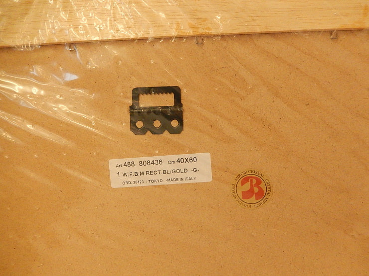 ウォールミラー おしゃれ 鏡 壁掛け 長方形 スクエア 木製 ミラー RT 金 黒 アンティーク イタリア製 ベルトッツィ BERTOZZI 808436