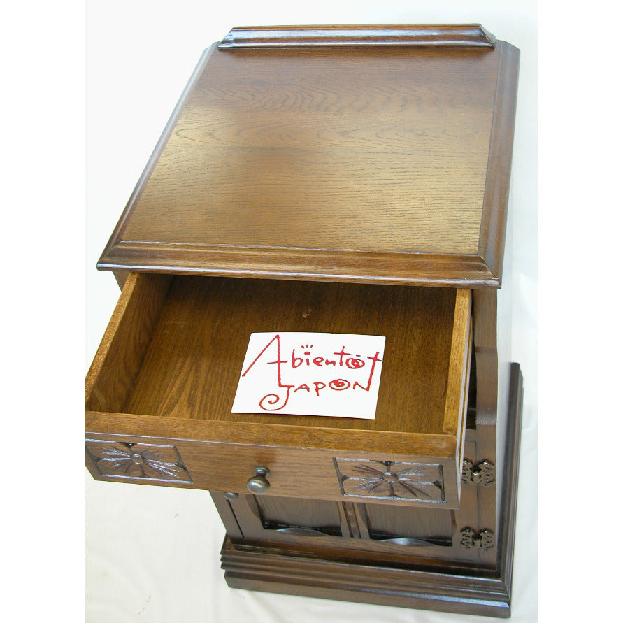 電話台 おしゃれ オーク 無垢材 木製 テレフォン テーブル クラシック 輸入家具 1136011