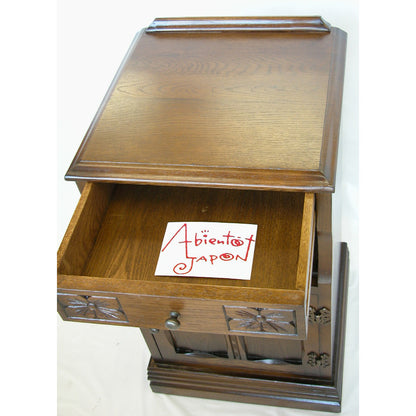 電話台 おしゃれ オーク 無垢材 木製 テレフォン テーブル クラシック 輸入家具 1136011