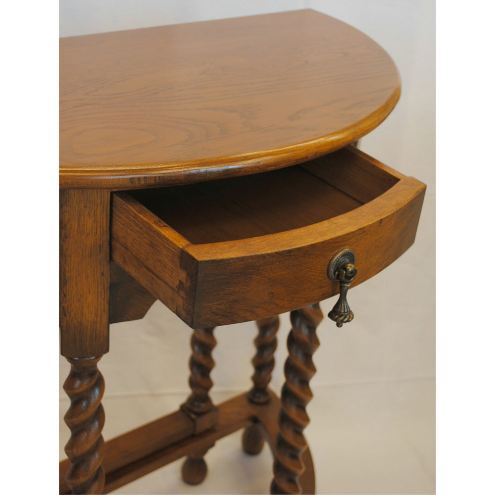 コンソールテーブル ダイニングテーブル 丸テーブル バタフライテーブル オーク家具 ツイストエンド クラシック家具 アンティーク風家具 訳有り特価品 1136013