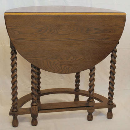 コンソールテーブル ダイニングテーブル 丸テーブル バタフライテーブル オーク家具 ツイストエンド クラシック家具 アンティーク風家具 訳有り特価品 1136013
