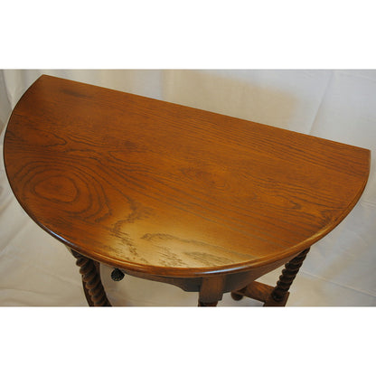 コンソールテーブル ダイニングテーブル 丸テーブル バタフライテーブル オーク家具 ツイストエンド クラシック家具 アンティーク風家具 訳有り特価品 1136013