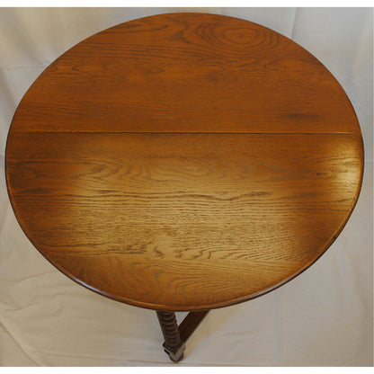 コンソールテーブル ダイニングテーブル 丸テーブル バタフライテーブル オーク家具 ツイストエンド クラシック家具 アンティーク風家具 訳有り特価品 1136013