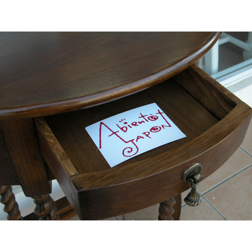 コンソールテーブル ダイニングテーブル 丸テーブル バタフライテーブル オーク家具 ツイストエンド クラシック家具 アンティーク風家具 訳有り特価品 1136013