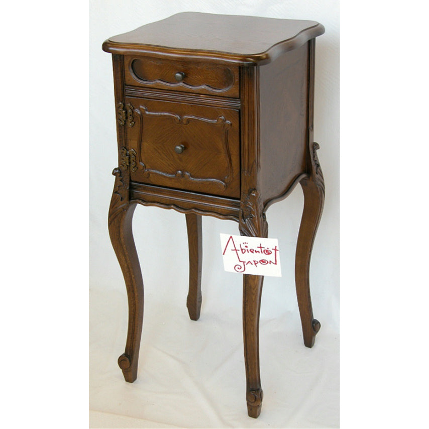 電話台 おしゃれ オーク 無垢材 木製 テレフォン テーブル クラシック 輸入家具 1136014