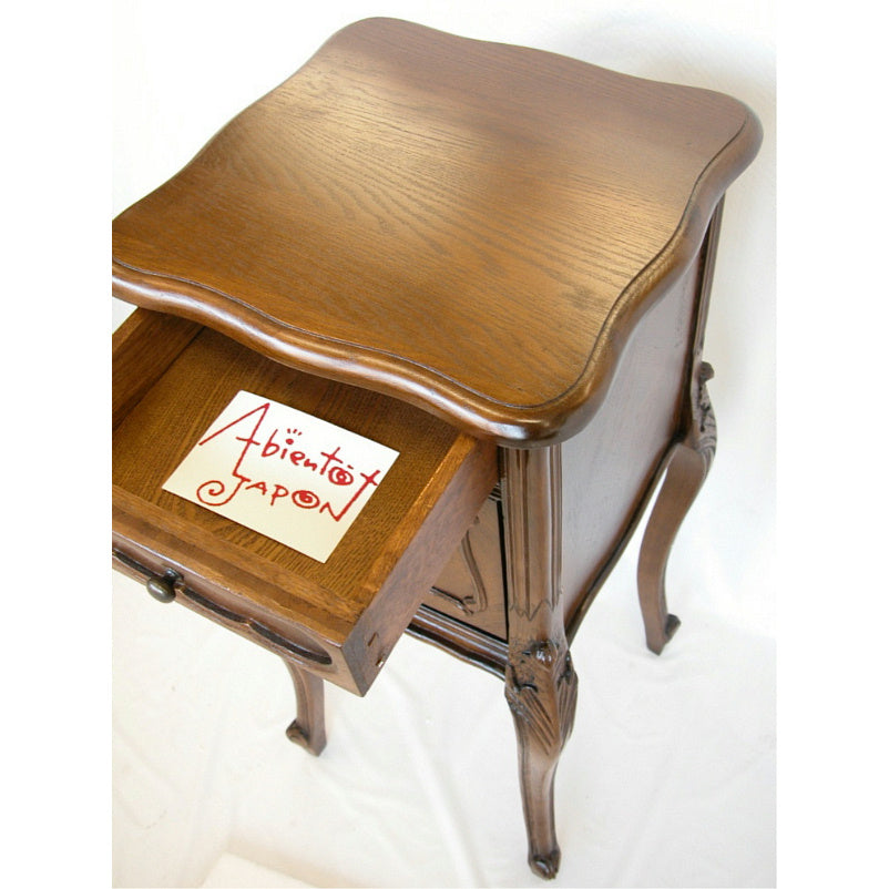 電話台 おしゃれ オーク 無垢材 木製 テレフォン テーブル クラシック 輸入家具 1136014