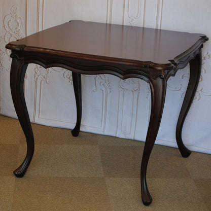 ダイニングテーブル テーブル スクエアテーブル アンティーク調 マホガニー無垢材 カブリオールレッグ 猫脚 クイーンアン様式 ヘッペルホワイト様式 117003