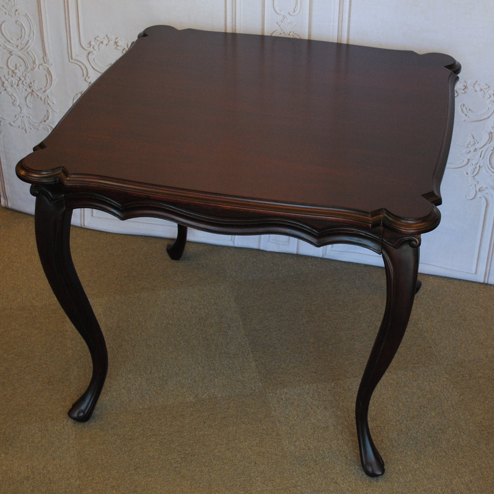 ダイニングテーブル テーブル スクエアテーブル アンティーク調 マホガニー無垢材 カブリオールレッグ 猫脚 クイーンアン様式 ヘッペルホワイト様式 117003