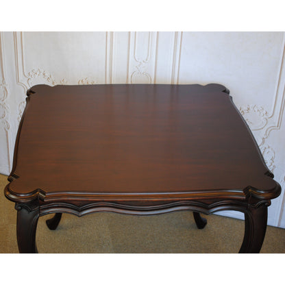 ダイニングテーブル テーブル スクエアテーブル アンティーク調 マホガニー無垢材 カブリオールレッグ 猫脚 クイーンアン様式 ヘッペルホワイト様式 117003