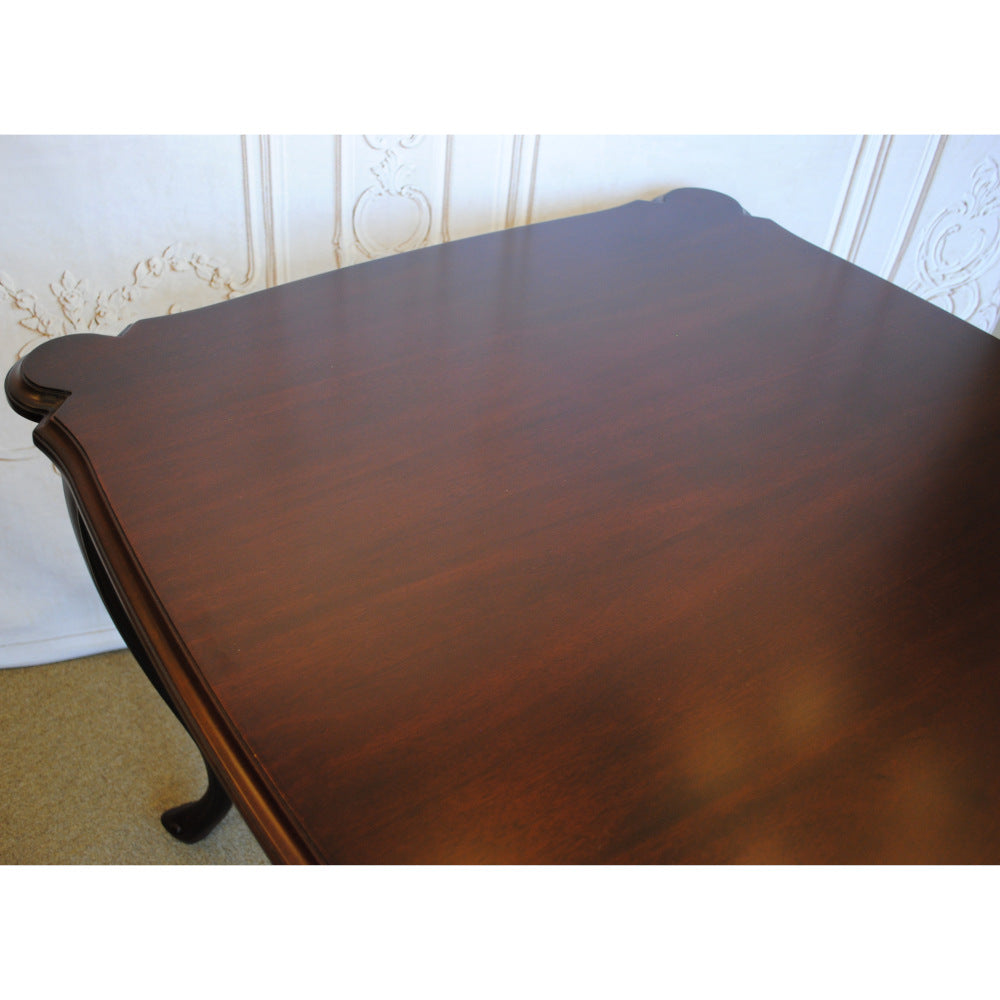 ダイニングテーブル テーブル スクエアテーブル アンティーク調 マホガニー無垢材 カブリオールレッグ 猫脚 クイーンアン様式 ヘッペルホワイト様式 117003