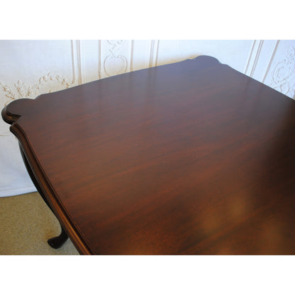 ダイニングテーブル テーブル スクエアテーブル アンティーク調 マホガニー無垢材 カブリオールレッグ 猫脚 クイーンアン様式 ヘッペルホワイト様式 117003