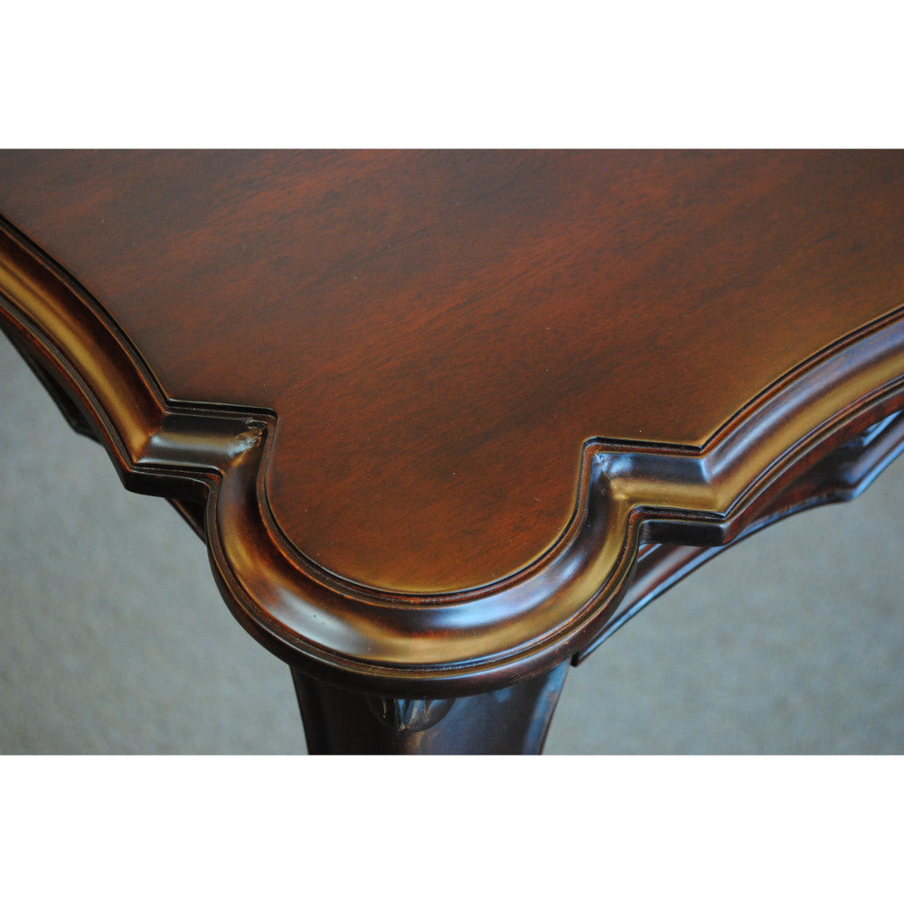 ダイニングテーブル テーブル スクエアテーブル アンティーク調 マホガニー無垢材 カブリオールレッグ 猫脚 クイーンアン様式 ヘッペルホワイト様式 117003