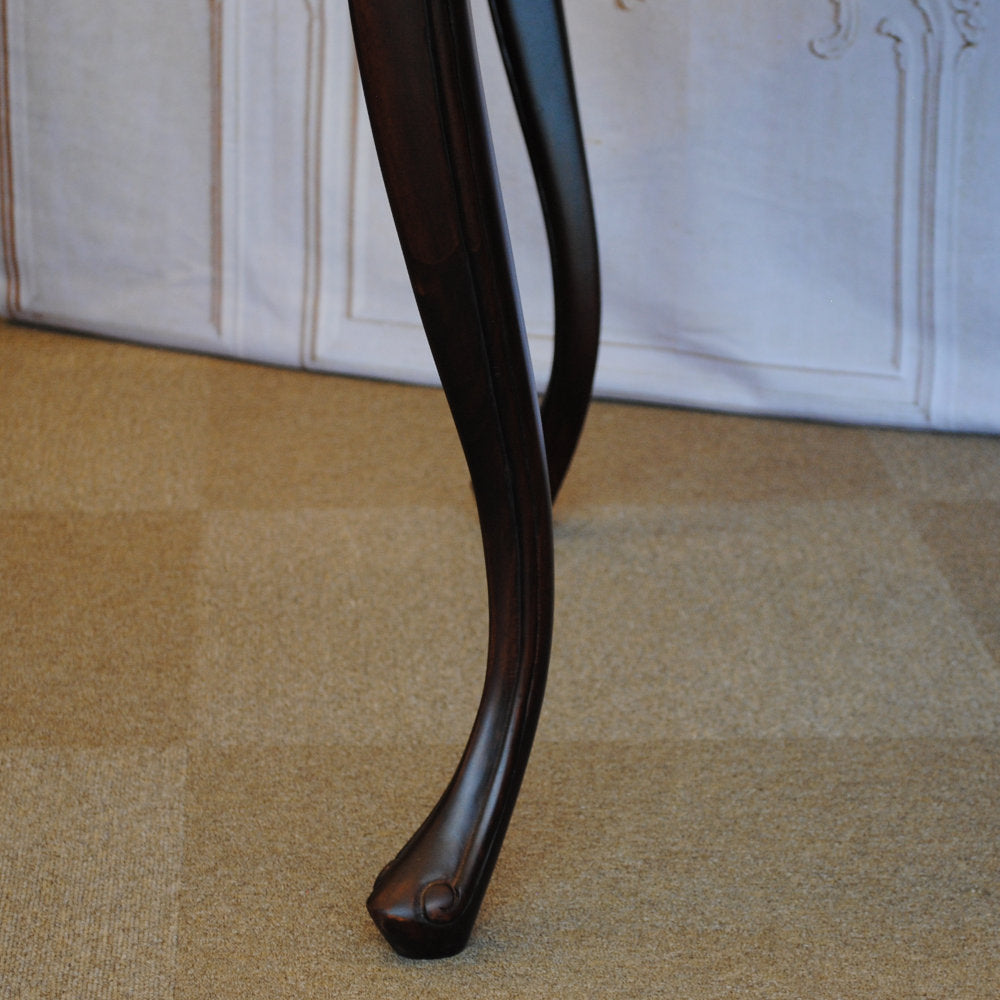 ダイニングテーブル テーブル スクエアテーブル アンティーク調 マホガニー無垢材 カブリオールレッグ 猫脚 クイーンアン様式 ヘッペルホワイト様式 117003