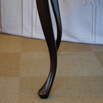 ダイニングテーブル テーブル スクエアテーブル アンティーク調 マホガニー無垢材 カブリオールレッグ 猫脚 クイーンアン様式 ヘッペルホワイト様式 117003