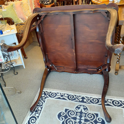 ダイニングテーブル テーブル スクエアテーブル アンティーク調 マホガニー無垢材 カブリオールレッグ 猫脚 クイーンアン様式 ヘッペルホワイト様式 117003