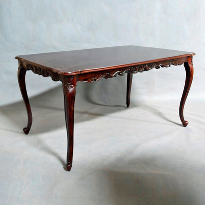 ダイニングテーブル テーブル レキュタングラーテーブル アンティーク調 マホガニー材 カブリオールレッグ 猫脚 クイーンアン様式 ヘッペルホワイト様式 117004