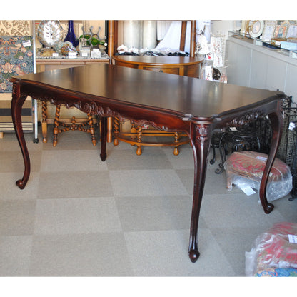 ダイニングテーブル テーブル レキュタングラーテーブル アンティーク調 マホガニー材 カブリオールレッグ 猫脚 クイーンアン様式 ヘッペルホワイト様式 117004