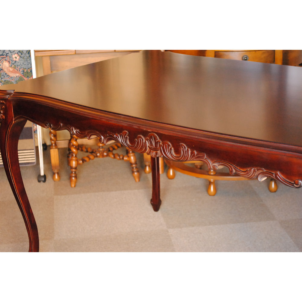 ダイニングテーブル テーブル レキュタングラーテーブル アンティーク調 マホガニー材 カブリオールレッグ 猫脚 クイーンアン様式 ヘッペルホワイト様式 117004