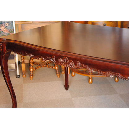 ダイニングテーブル テーブル レキュタングラーテーブル アンティーク調 マホガニー材 カブリオールレッグ 猫脚 クイーンアン様式 ヘッペルホワイト様式 117004