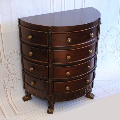 チェスト ハーフムーンチェスト コンソールテーブル 12引き出し テーブル おしゃれ マホガニー無垢材 アンティーク風 バリーウイリアム BallyWilliam 117007