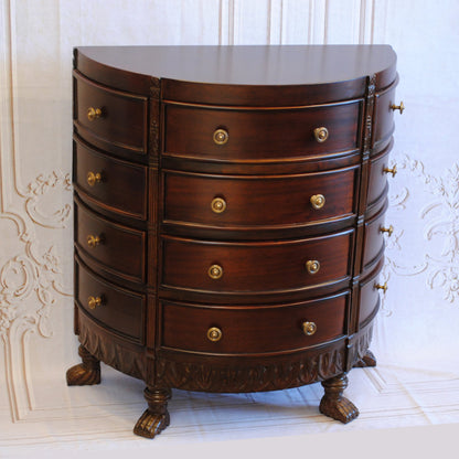 チェスト ハーフムーンチェスト コンソールテーブル 12引き出し テーブル おしゃれ マホガニー無垢材 アンティーク風 バリーウイリアム BallyWilliam 117007