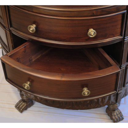 チェスト ハーフムーンチェスト コンソールテーブル 12引き出し テーブル おしゃれ マホガニー無垢材 アンティーク風 バリーウイリアム BallyWilliam 117007