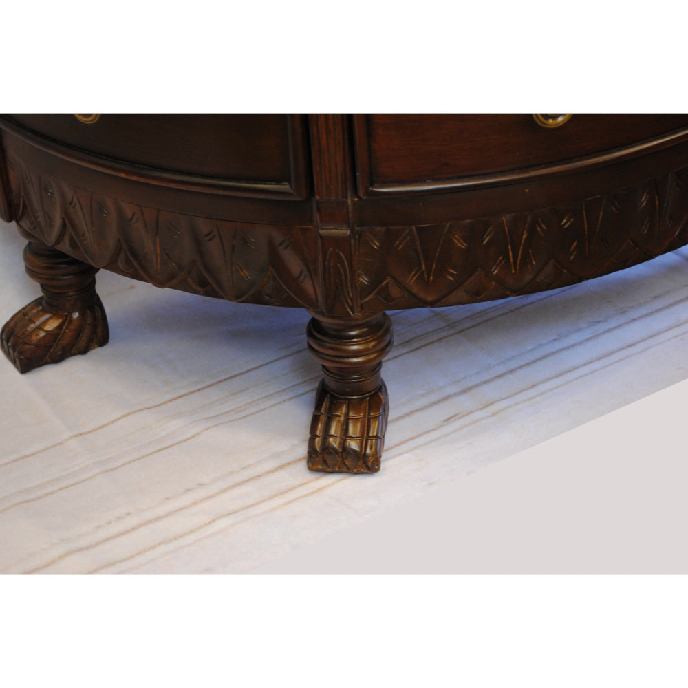 チェスト ハーフムーンチェスト コンソールテーブル 12引き出し テーブル おしゃれ マホガニー無垢材 アンティーク風 バリーウイリアム BallyWilliam 117007