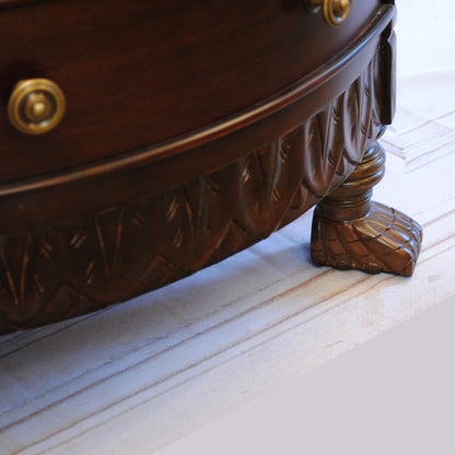 チェスト ハーフムーンチェスト コンソールテーブル 12引き出し テーブル おしゃれ マホガニー無垢材 アンティーク風 バリーウイリアム BallyWilliam 117007