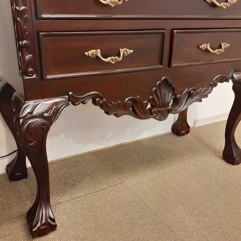 キャビネット ショーケース アンティーク風家具 ディスプレイキャビネット クイーンアン様式キャビネット マホガニーキャビネット アンティーク風 117013