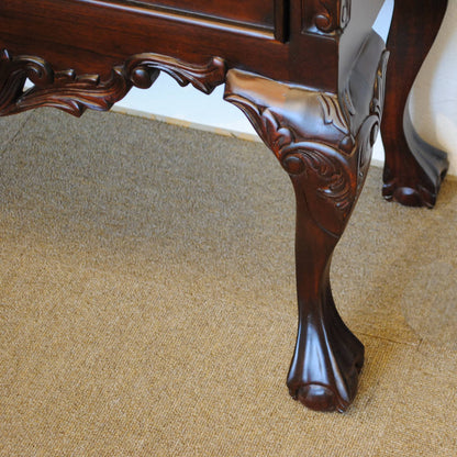 キャビネット ショーケース アンティーク風家具 ディスプレイキャビネット クイーンアン様式キャビネット マホガニーキャビネット アンティーク風 117013