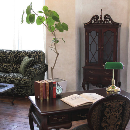 キャビネット ショーケース アンティーク風家具 ディスプレイキャビネット クイーンアン様式キャビネット マホガニーキャビネット アンティーク風 117013