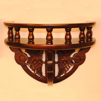 ウォールシェルフ 壁掛け棚 おしゃれ 英国アンティーク調 木製 マホガニー アンティーク風家具 雑貨 クラシック アンティーク調 117020