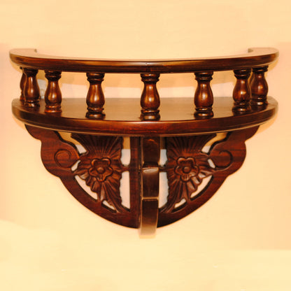 ウォールシェルフ 壁掛け棚 おしゃれ 英国アンティーク調 木製 マホガニー アンティーク風家具 雑貨 クラシック アンティーク調 117020