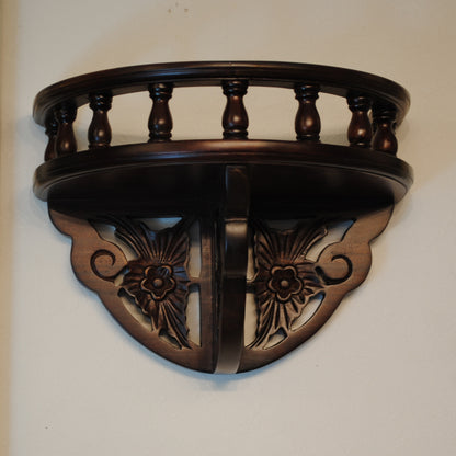 ウォールシェルフ 壁掛け棚 おしゃれ 英国アンティーク調 木製 マホガニー アンティーク風家具 雑貨 クラシック アンティーク調 117020