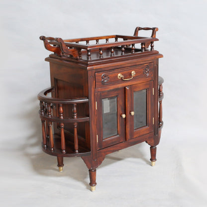 キャビネット トレイ付きキャビネット キャビネットテーブル トレイテーブル アンティーク風家具 マホガニー家具 バリーウイリアム BallyWilliam 117051