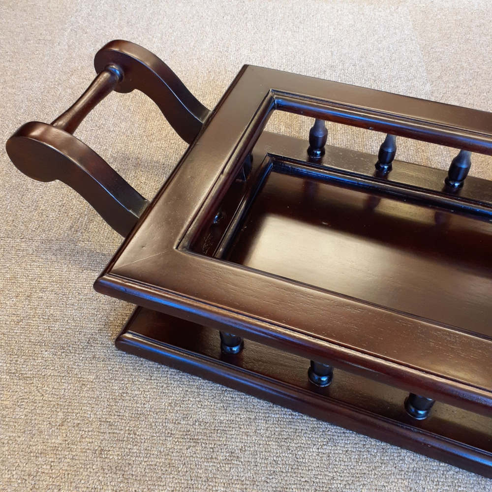 キャビネット トレイ付きキャビネット キャビネットテーブル トレイテーブル アンティーク風家具 マホガニー家具 バリーウイリアム BallyWilliam 117051