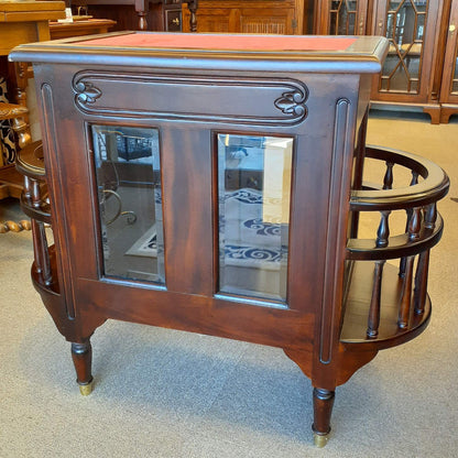 キャビネット トレイ付きキャビネット キャビネットテーブル トレイテーブル アンティーク風家具 マホガニー家具 バリーウイリアム BallyWilliam 117051