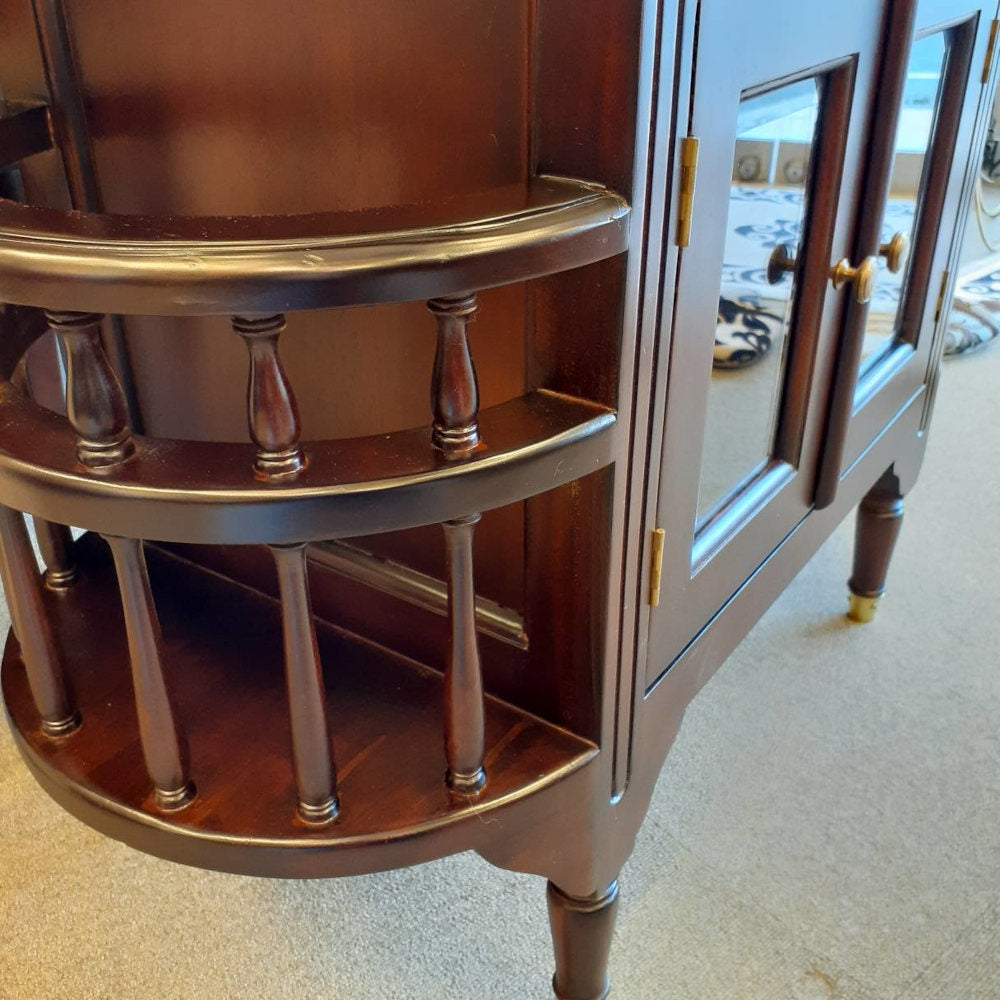 キャビネット トレイ付きキャビネット キャビネットテーブル トレイテーブル アンティーク風家具 マホガニー家具 バリーウイリアム BallyWilliam 117051