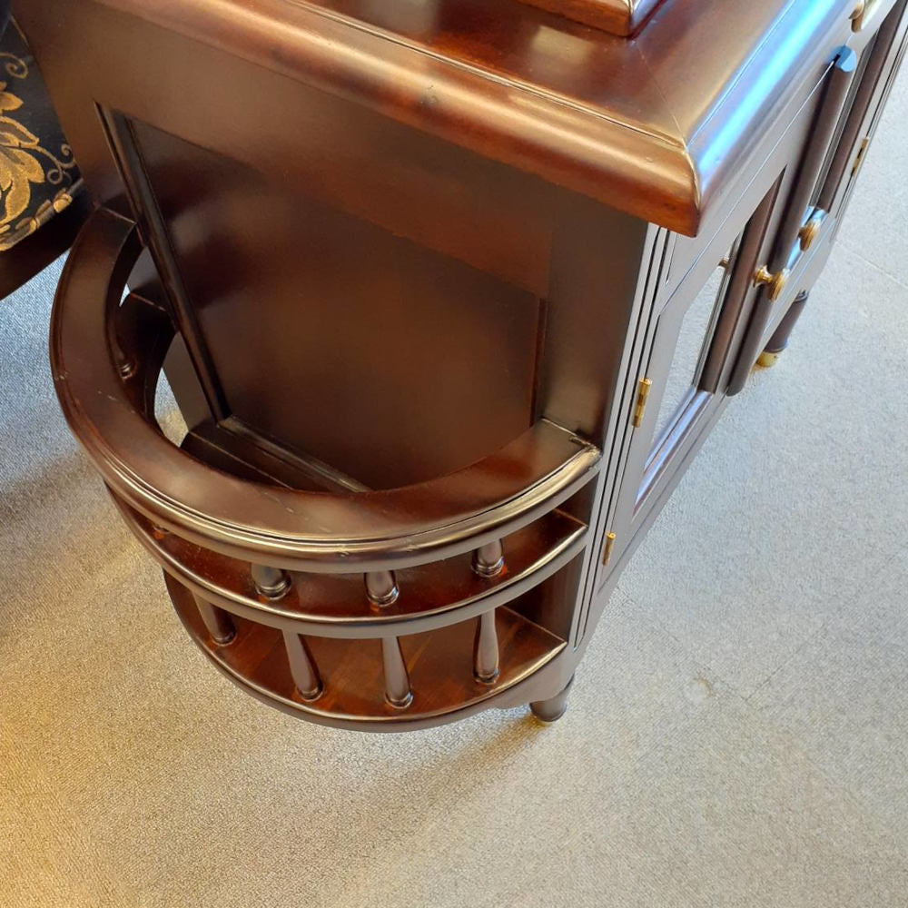 キャビネット トレイ付きキャビネット キャビネットテーブル トレイテーブル アンティーク風家具 マホガニー家具 バリーウイリアム BallyWilliam 117051