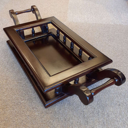 キャビネット トレイ付きキャビネット キャビネットテーブル トレイテーブル アンティーク風家具 マホガニー家具 バリーウイリアム BallyWilliam 117051